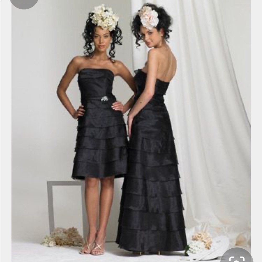Bari Jay Tiered dress- Black